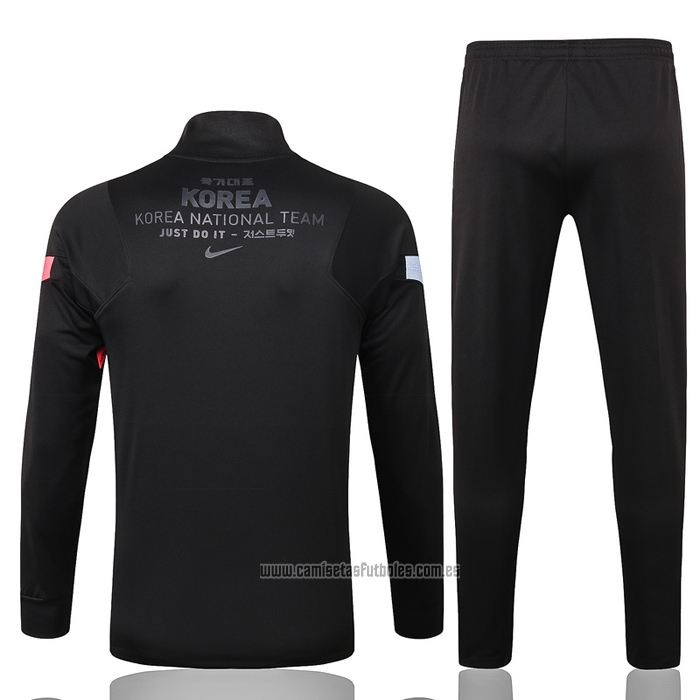 Chandal de Chaqueta del Corea del Sur 2020-2021 Negro